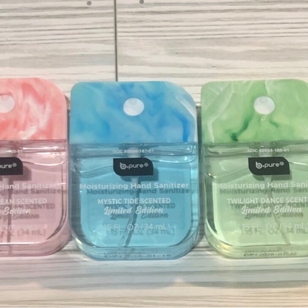 B•Pure Hand Sanitizer Blossom Dream Mystic Tide Twilight Dance BPure (Set of 3)